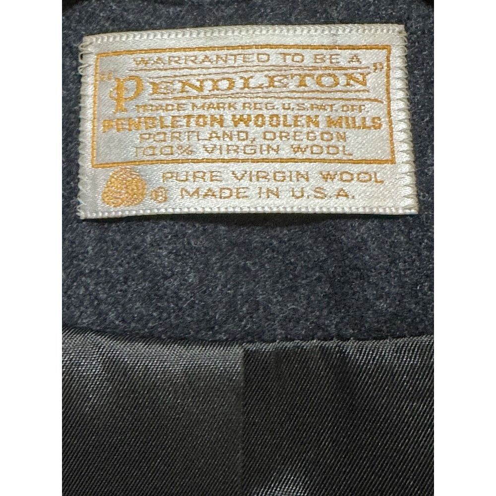 Pendleton 100%‎ Virgin Wool Gray Two Button Blaze… - image 3